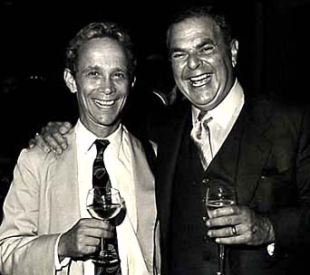 [Photo of entertainer Joel Grey and Hotelier Dick Swig]