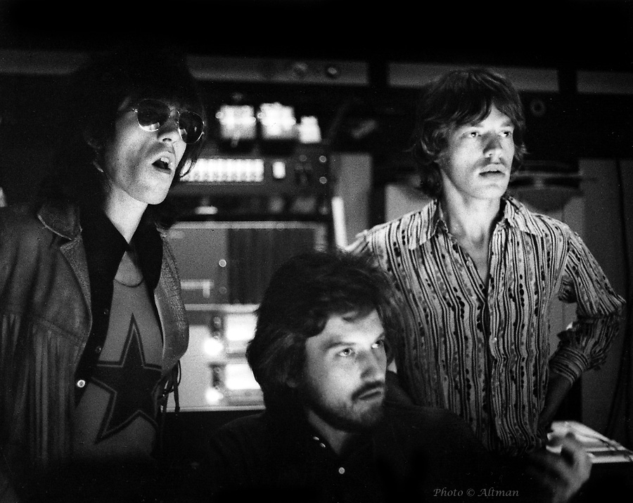 Photo: Keith Richards, Mick Jagger and producer Jimmy Miller